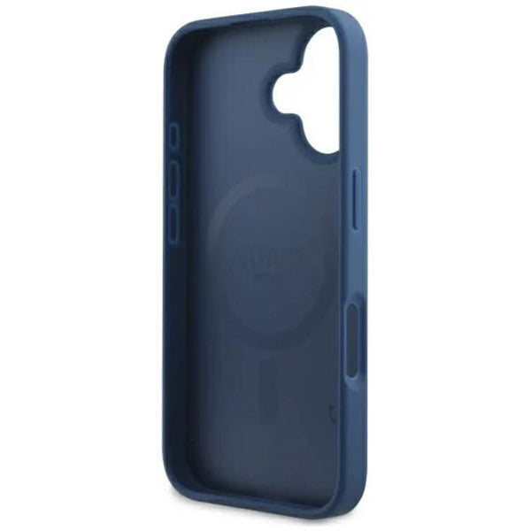 Θήκη MagSafe για Apple iPhone 16, Guess, 4G Printed Stripes, Μπλε