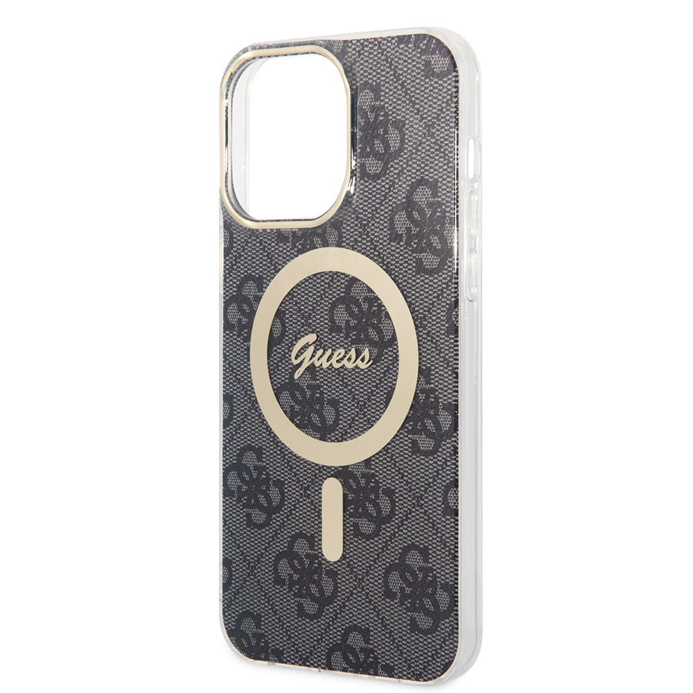 Θήκη MagSafe για Apple iPhone 16, Guess, IML 4G, Μαύρη