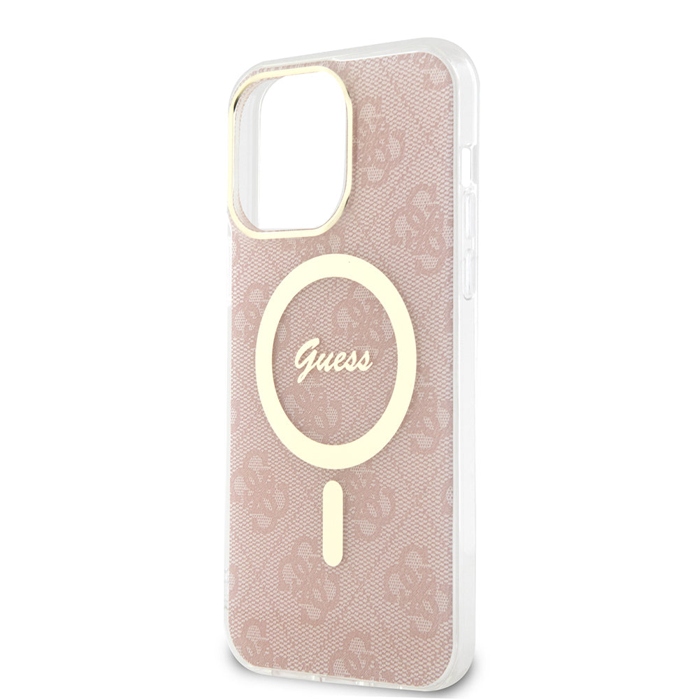 Θήκη MagSafe για Apple iPhone 16, Guess, IML 4G, Ροζ