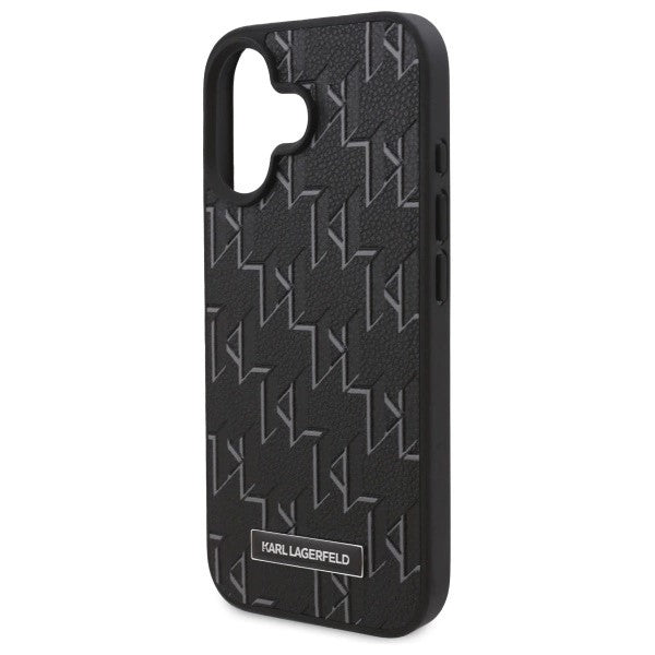 Θήκη MagSafe για Apple iPhone 16, Karl Lagerfeld, Hot Stamp, Μαύρη