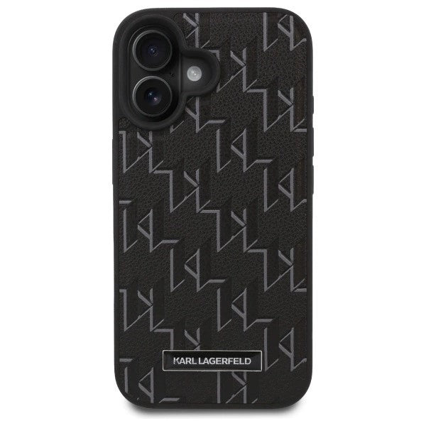Θήκη MagSafe για Apple iPhone 16, Karl Lagerfeld, Hot Stamp, Μαύρη