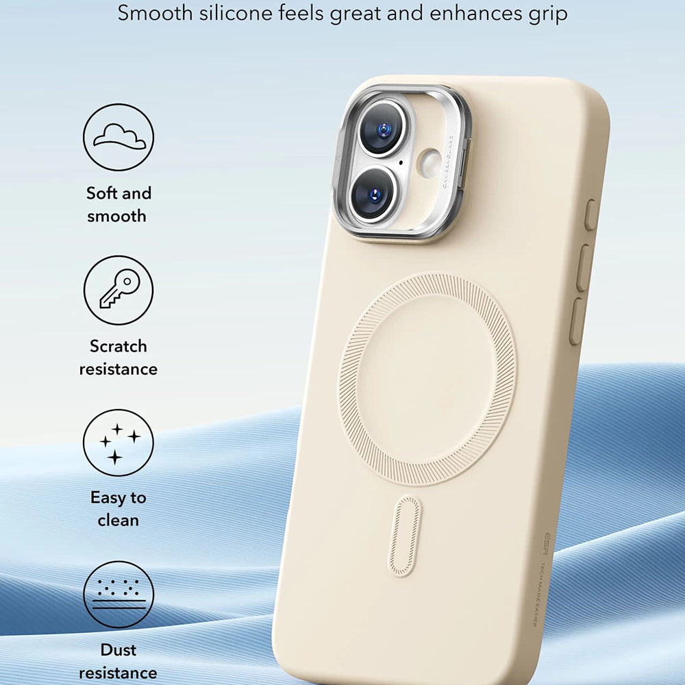 Θήκη MagSafe για Apple iPhone 16 Plus, ESR, Cloud Soft Kickstand, Κρεμ