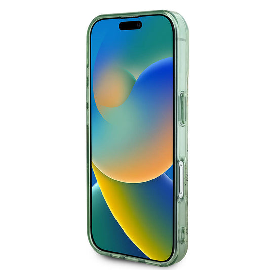 Θήκη MagSafe για Apple iPhone 16 Plus, Guess, IML Flower & Tonal Circle, Πράσινο