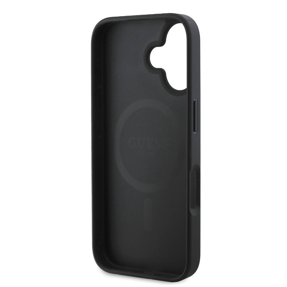 Θήκη MagSafe για Apple iPhone 16 Plus, Guess, Peony Script, Μαύρη