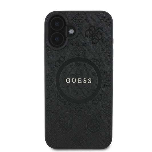 Θήκη MagSafe για Apple iPhone 16 Plus, Guess, Saffiano Peony Classic Logo, Ροζ