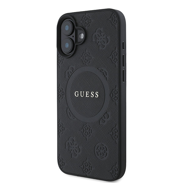 Θήκη MagSafe για Apple iPhone 16 Plus, Guess, Saffiano Peony Classic Logo, Ροζ