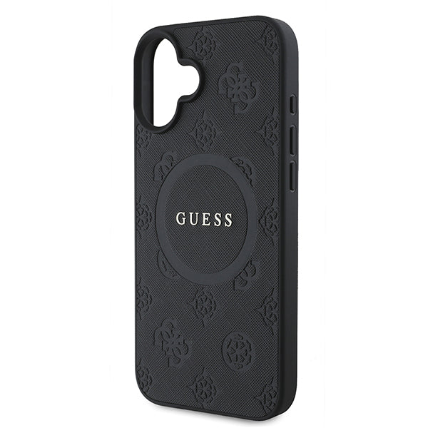 Θήκη MagSafe για Apple iPhone 16 Plus, Guess, Saffiano Peony Classic Logo, Ροζ