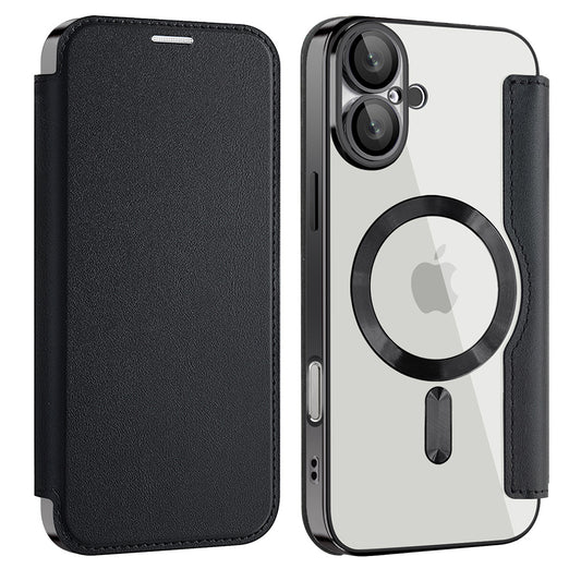 Θήκη MagSafe για Apple iPhone 16 Plus, Techsuit, SmartMag Book, Μαύρο