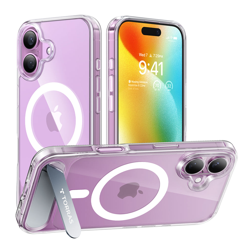 Θήκη MagSafe για Apple iPhone 16 Plus, Torras, Pstand, Διαφανής