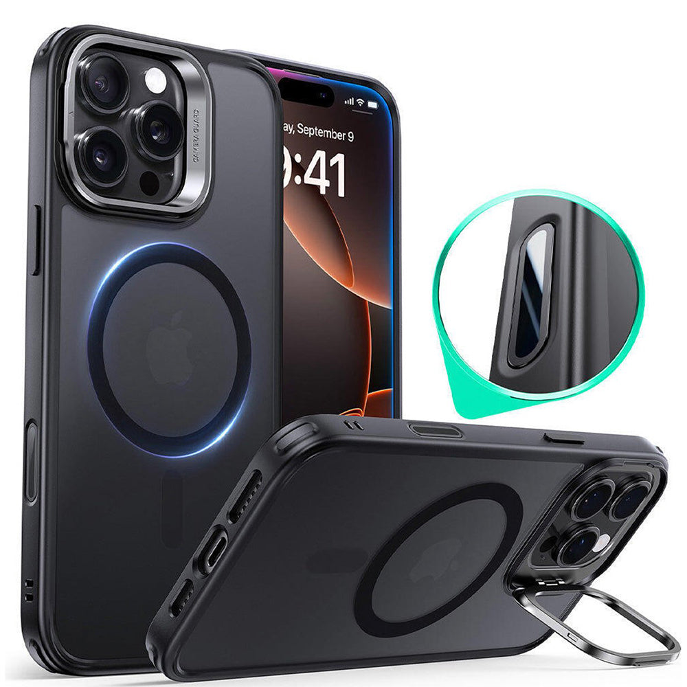 Θήκη MagSafe για Apple iPhone 16 Pro, ESR, Classic Hybrid Kickstand Slide, Ματ Μαύρη