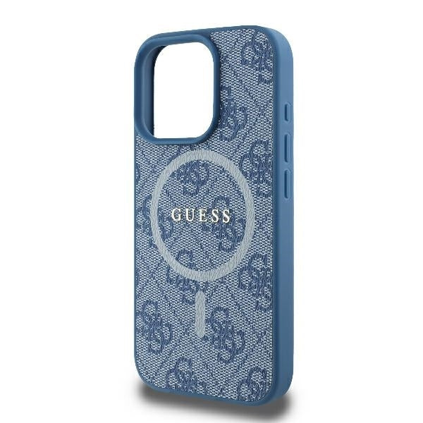Θήκη MagSafe για Apple iPhone 16 Pro, Guess, 4G Ring Classic Logo, Μπλε