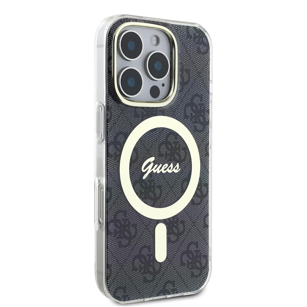Θήκη MagSafe για Apple iPhone 16 Pro, Guess, IML 4G, Μαύρη