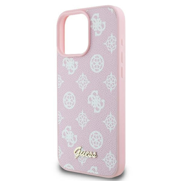 Θήκη MagSafe για Apple iPhone 16 Pro, Guess, Peony Script, Ροζ