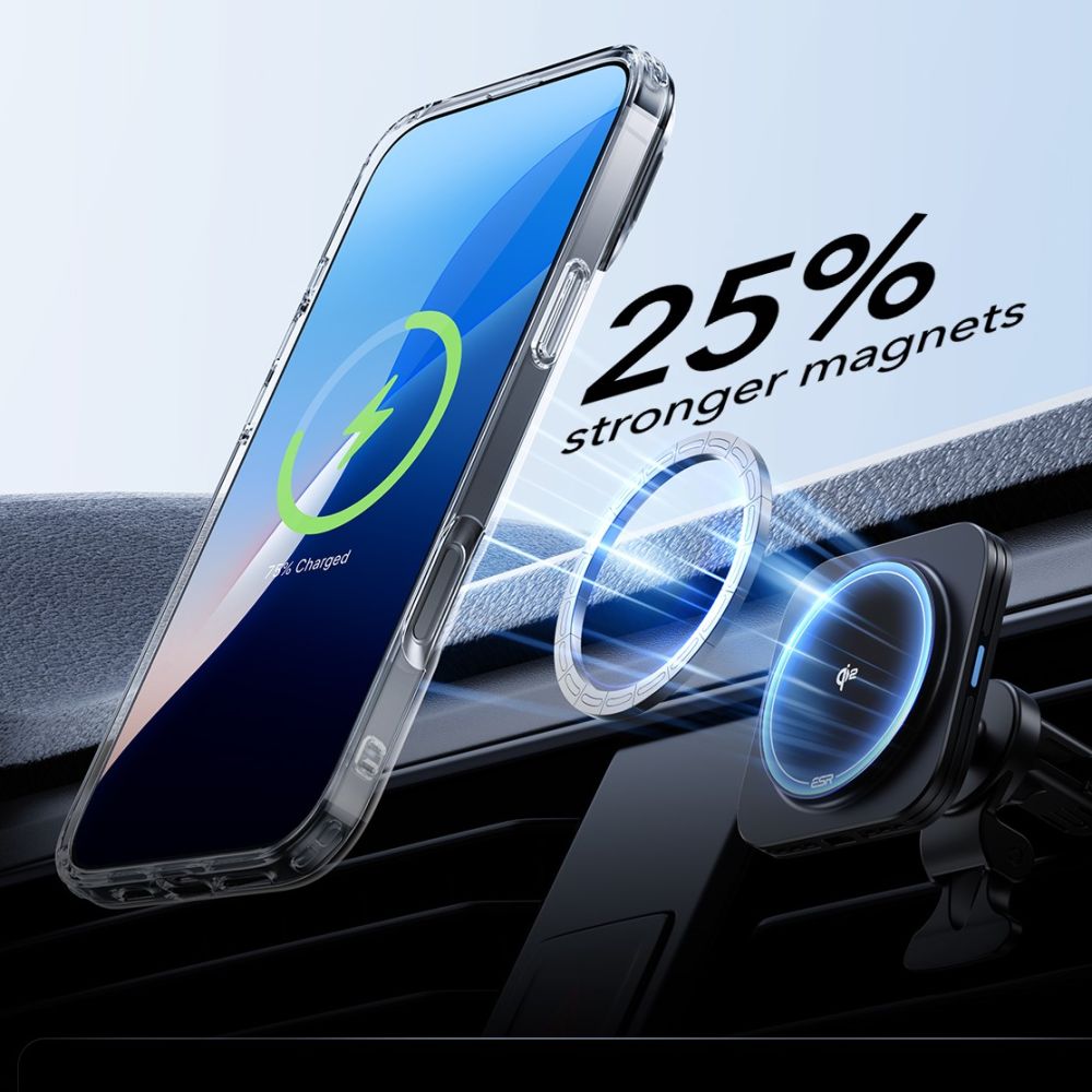 Θήκη MagSafe για Apple iPhone 16 Pro Max, ESR, Classic Hybrid Kickstand με Προστατευτικό Οθόνης, Διάφανη