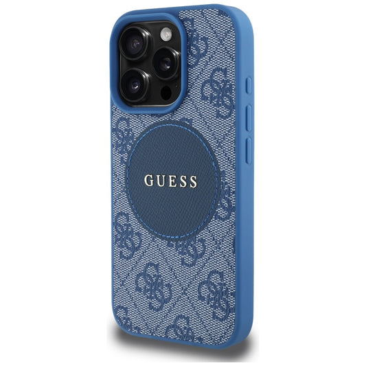 Θήκη MagSafe για Apple iPhone 16 Pro Max, Guess, 4G Circle Classic Logo, Μπλε