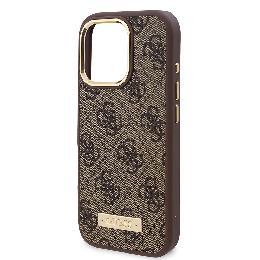 Θήκη MagSafe για Apple iPhone 16 Pro Max, Guess, 4G Logo Plate, Μπλε