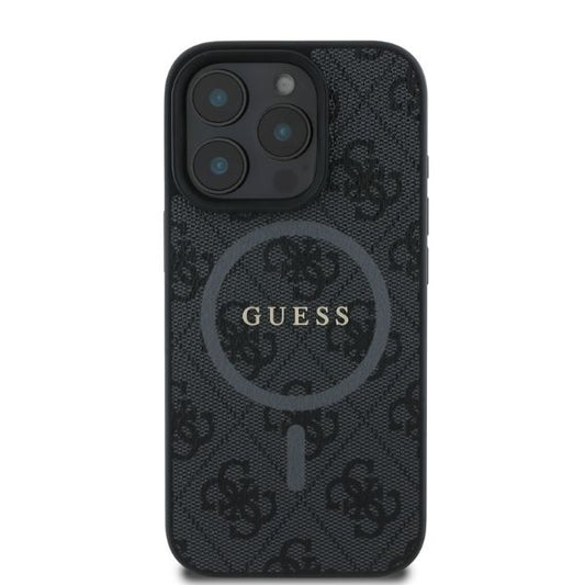 Θήκη MagSafe για Apple iPhone 16 Pro Max, Guess, 4G Ring Classic Logo, Μαύρη