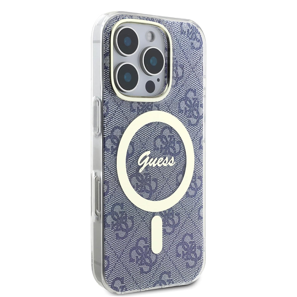 Θήκη MagSafe για Apple iPhone 16 Pro Max, Guess, IML 4G, Μπλε