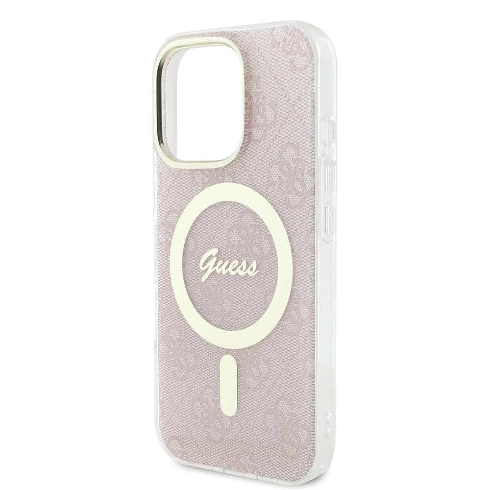 Θήκη MagSafe για Apple iPhone 16 Pro Max, Guess, IML 4G, Ροζ