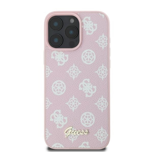 Θήκη MagSafe για Apple iPhone 16 Pro Max, Guess, Peony Script, Ροζ