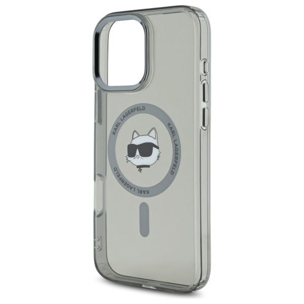Θήκη MagSafe για Apple iPhone 16 Pro Max, Karl Lagerfeld, IML Metal Choupette's Head, Μαύρη