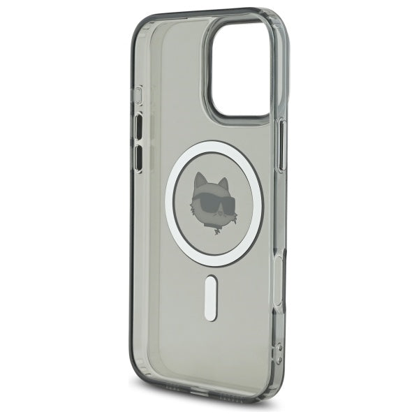 Θήκη MagSafe για Apple iPhone 16 Pro Max, Karl Lagerfeld, IML Metal Choupette's Head, Μαύρη