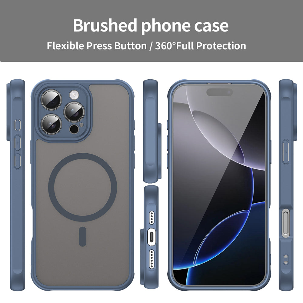 Θήκη MagSafe για Apple iPhone 16 Pro Max, Techsuit, HaloFrost II, Μπλε Σκούρο