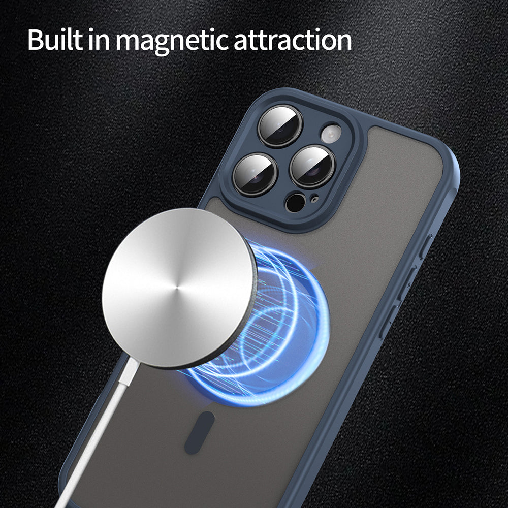 Θήκη MagSafe για Apple iPhone 16 Pro Max, Techsuit, HaloFrost II, Μπλε Σκούρο