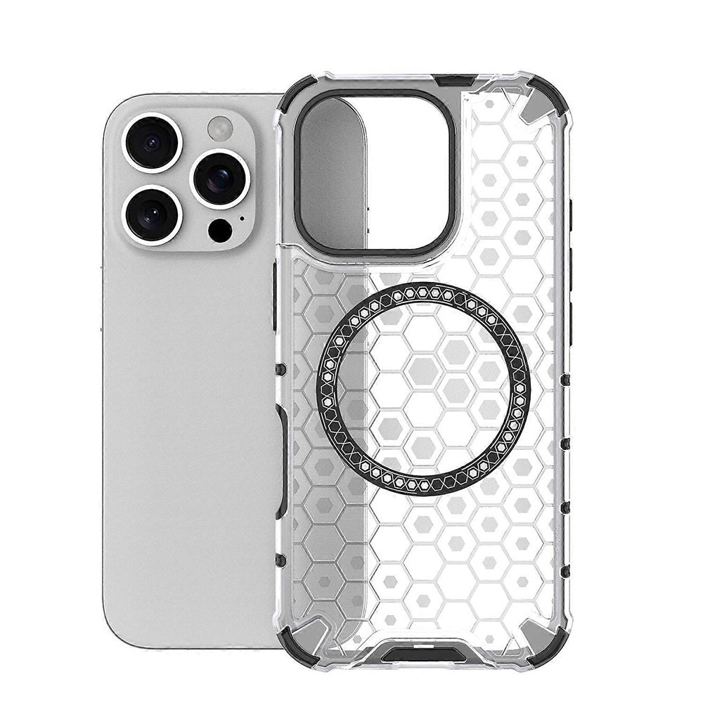 Θήκη MagSafe για Apple iPhone 16 Pro Max, Techsuit, HoneyComb Shield, Λευκό