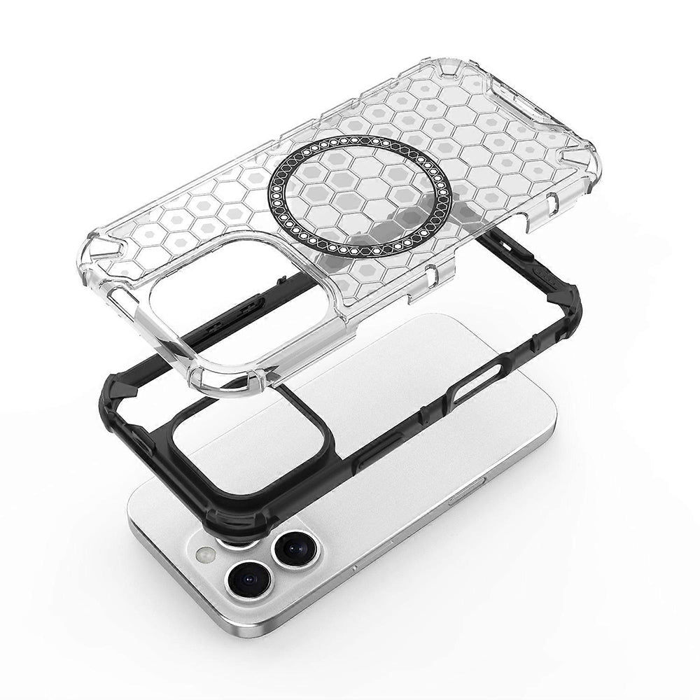 Θήκη MagSafe για Apple iPhone 16 Pro Max, Techsuit, HoneyComb Shield, Λευκό