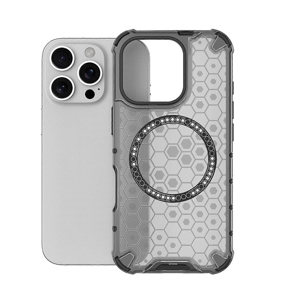 Θήκη MagSafe για Apple iPhone 16 Pro Max, Techsuit, HoneyComb Shield, Μαύρη