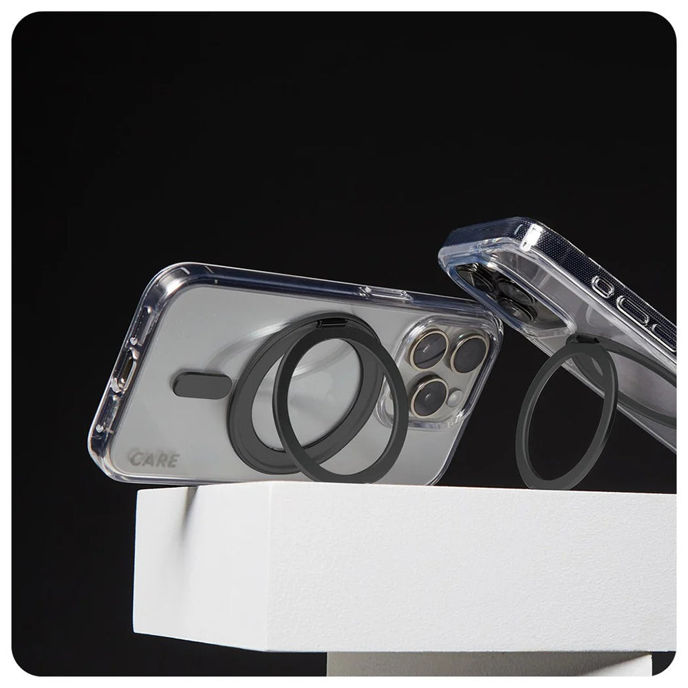 Θήκη MagSafe για Apple iPhone 16 Pro, PanzerGlass, με Χαρακτηριστικό Kickstand, Διαφανής Μαύρη