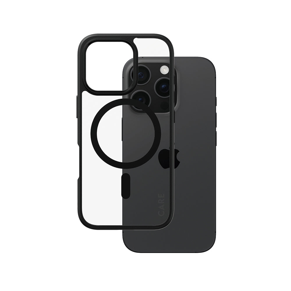 Θήκη MagSafe για Apple iPhone 16 Pro, PanzerGlass, Care Urban Combat, Διάφανη Μαύρη