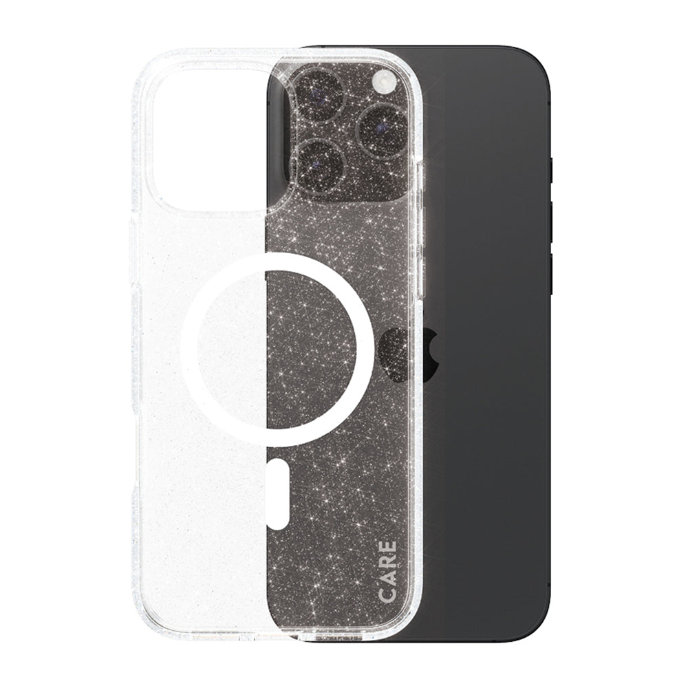 Θήκη MagSafe για Apple iPhone 16 Pro, PanzerGlass, Care Urban Combat Star Lit, Διαφανής Λευκή