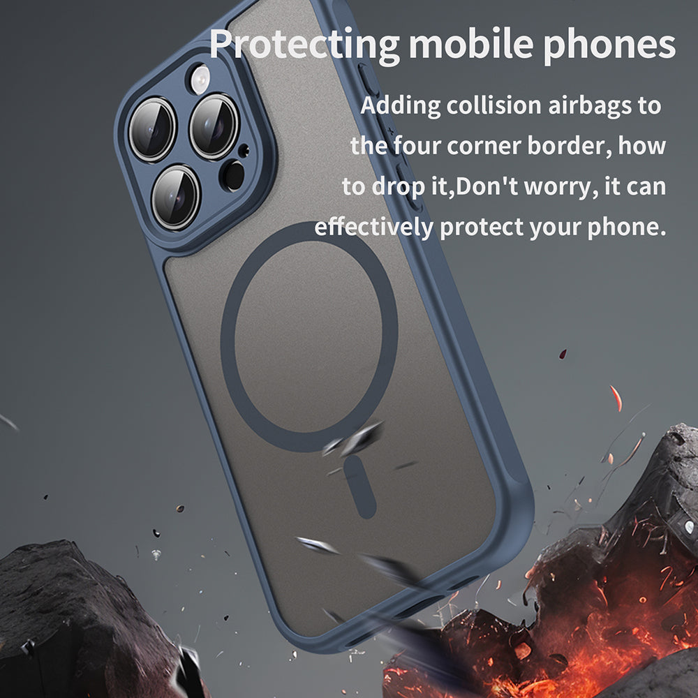 Θήκη MagSafe για Apple iPhone 16 Pro, Techsuit, HaloFrost II, Μπλε Σκούρο