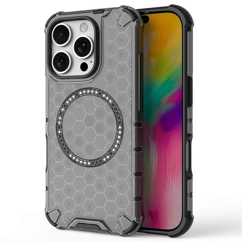 Θήκη MagSafe για Apple iPhone 16 Pro, Techsuit, HoneyComb Shield, Μαύρη
