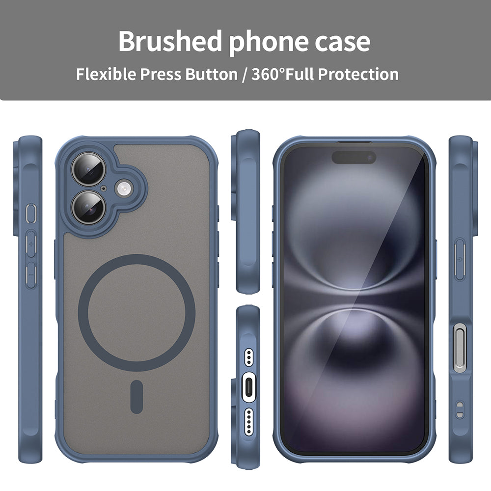 Θήκη MagSafe για Apple iPhone 16, Techsuit, HaloFrost II, Μπλε Σκούρο