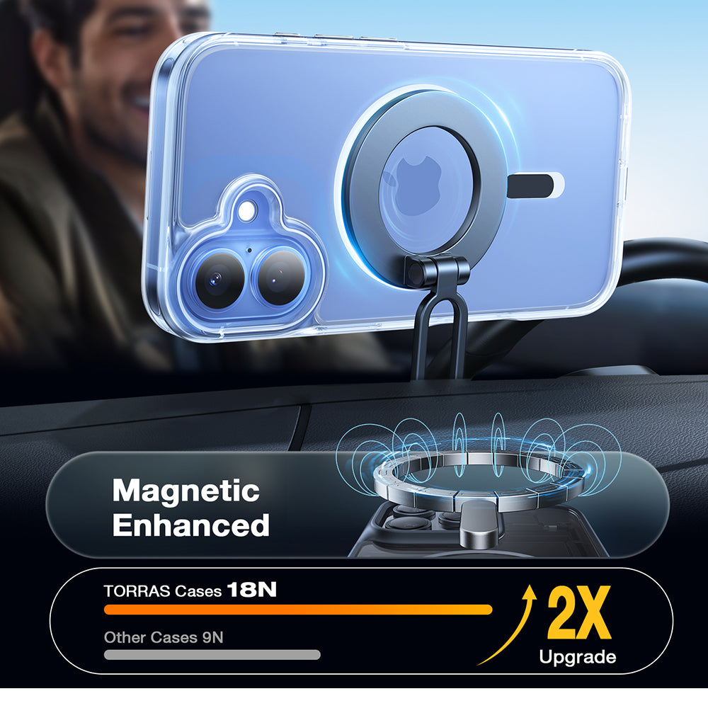 Θήκη MagSafe για Apple iPhone 16, Torras, Diamond, Διαφανής
