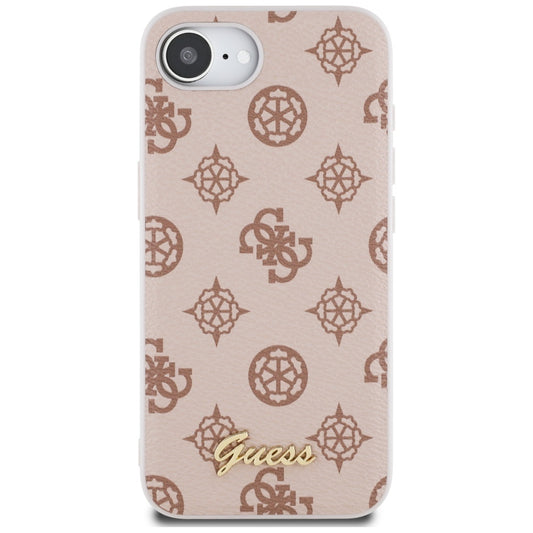 Θήκη MagSafe για Apple iPhone 16e, Guess, Peony Script, Καφέ