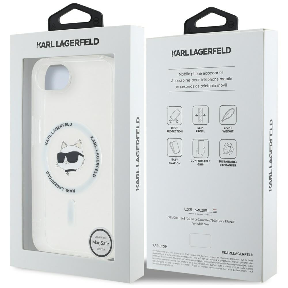 Θήκη MagSafe για Apple iPhone 17e / 16e, Karl Lagerfeld, IML Choupette's Head, Λευκή