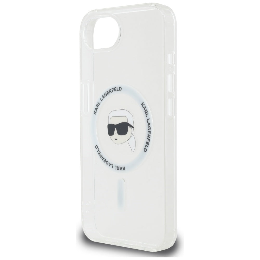 Θήκη MagSafe για Apple iPhone 17e / 16e, Karl Lagerfeld, IML Karl's Head, Λευκή