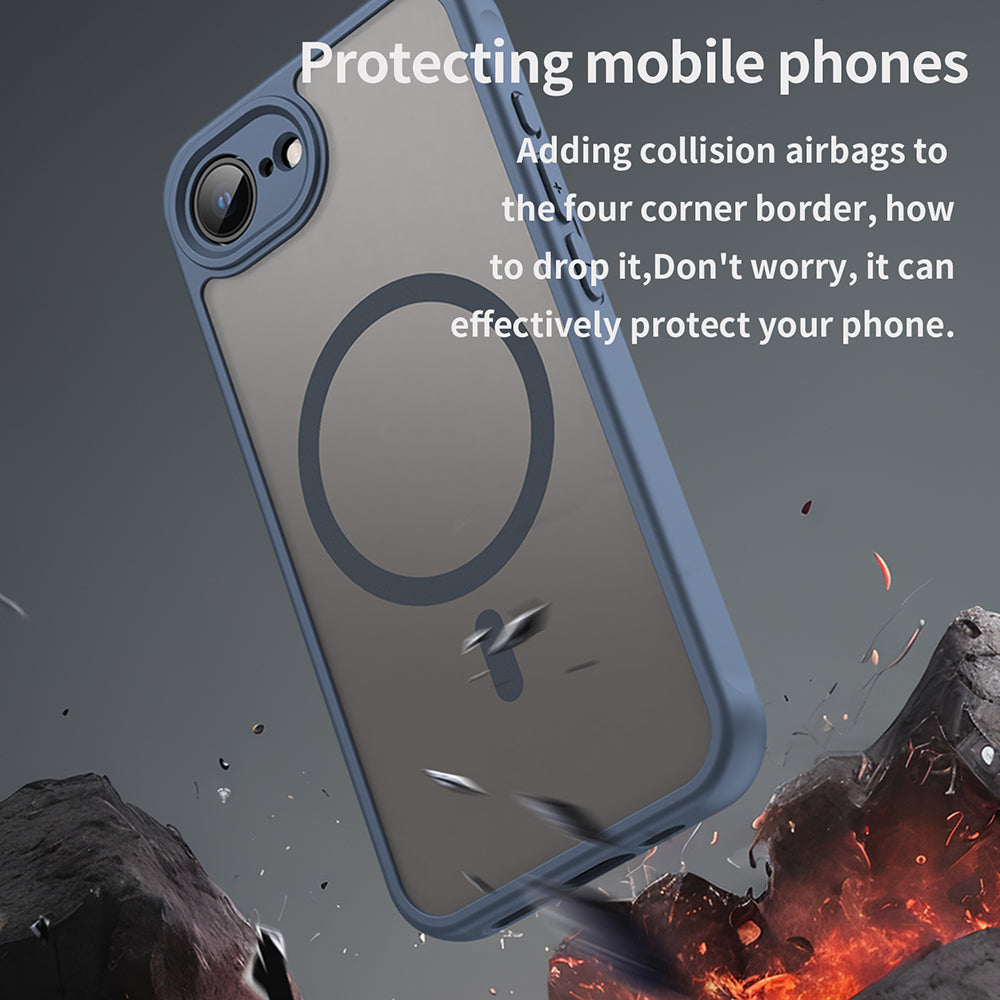 Θήκη MagSafe για Apple iPhone 17e / 16e, Techsuit, HaloFrost II, Μπλε Σκούρο