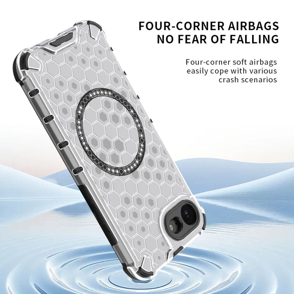 Θήκη MagSafe για Apple iPhone 17e / 16e, Techsuit, HoneyComb Shield, Λευκό