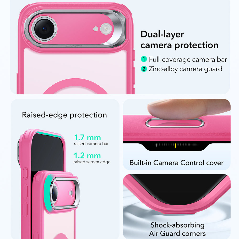Θήκη MagSafe για Apple iPhone 17 Air, ESR, Classic Hybrid Kickstand, Ροζ Σατέν