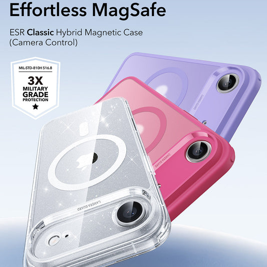 Θήκη MagSafe για Apple iPhone 17 Air, ESR, Classic Hybrid Shimmer, Διαφανής