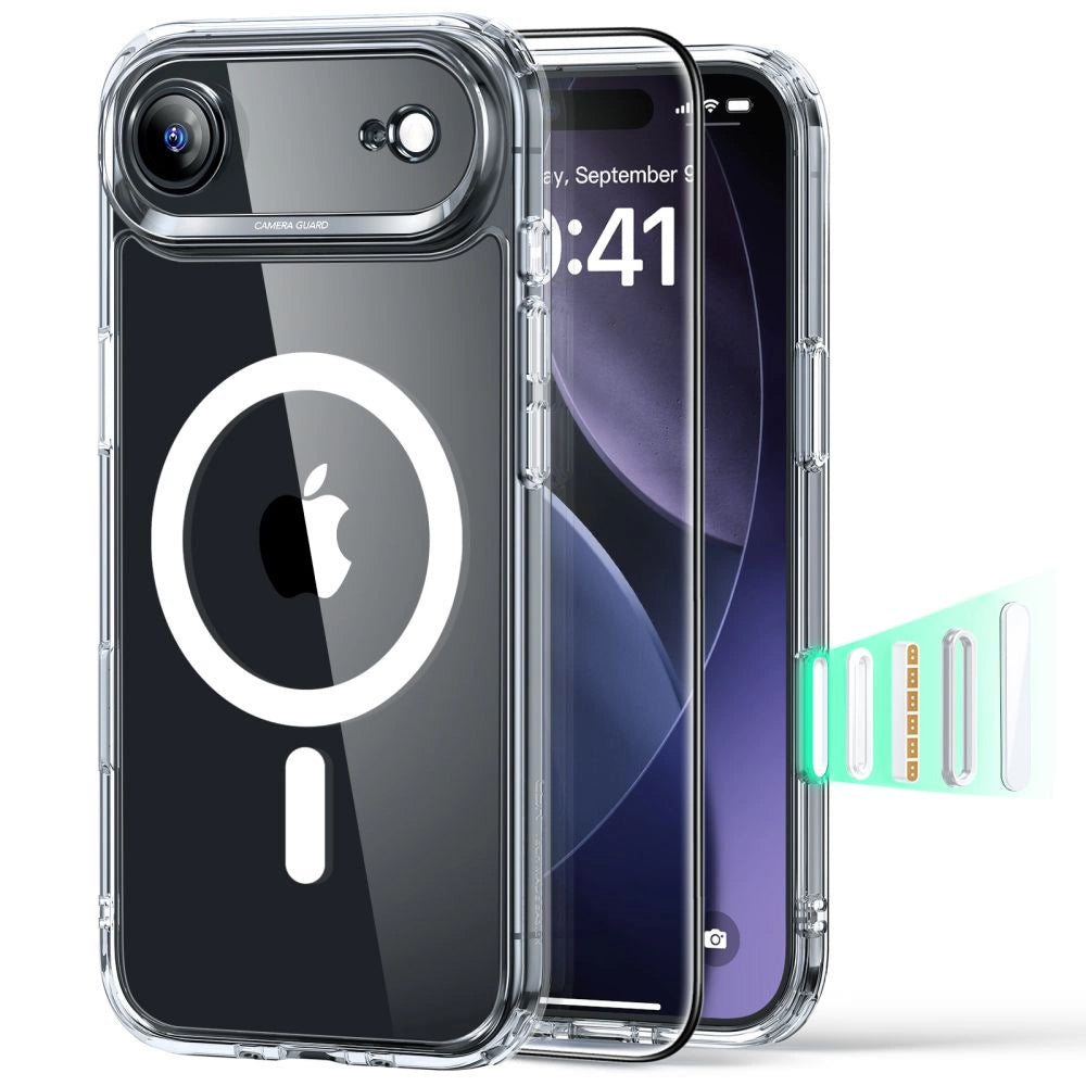 Θήκη MagSafe για Apple iPhone 17 Air, ESR, Classic Hybrid με Προστατευτικό Οθόνης, Διάφανη