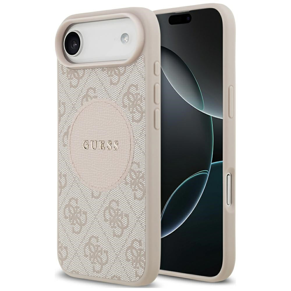 MagSafe Case for Apple iPhone 17 Air, Guess, 4G Circle Classic Logo, Pink
