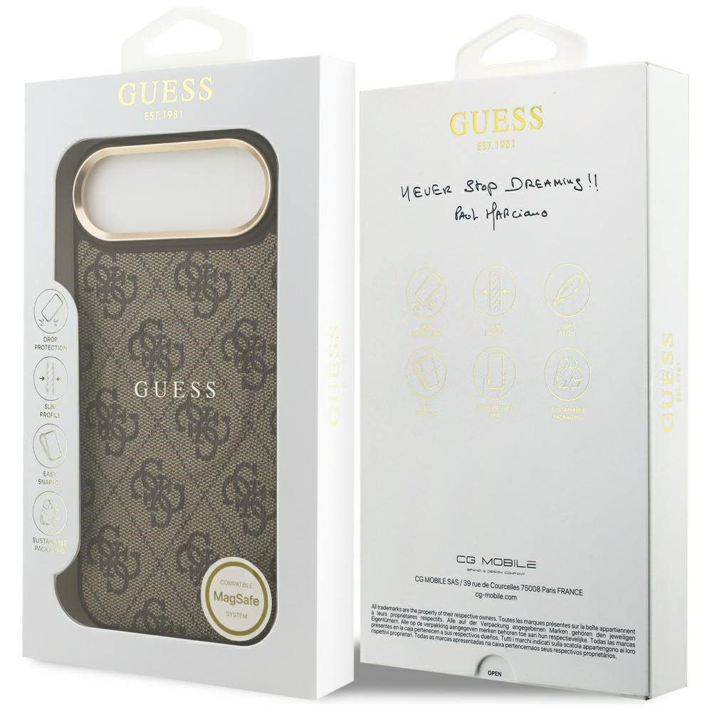 Θήκη MagSafe για Apple iPhone 17 Air, Guess, 4G Classic, Καφέ