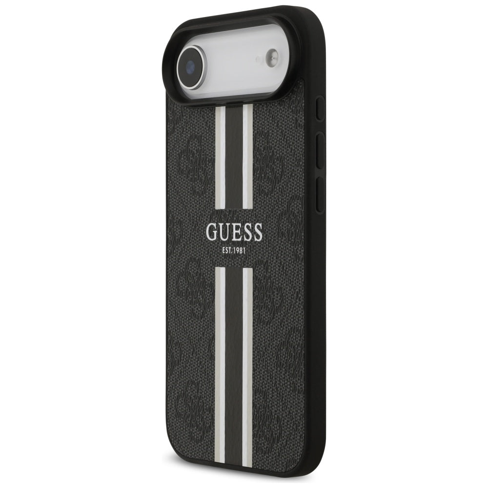 Θήκη MagSafe για Apple iPhone 17 Air, Guess, 4G Printed Stripes, Μαύρη