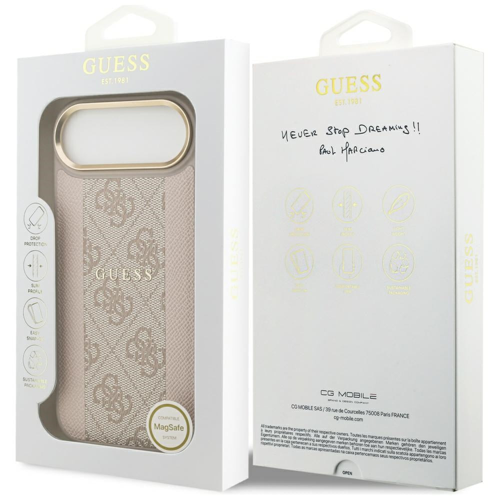 Θήκη MagSafe για Apple iPhone 17 Air, Guess, 4G Stripe, Ροζ